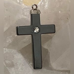 Cross Hematite + Diamond